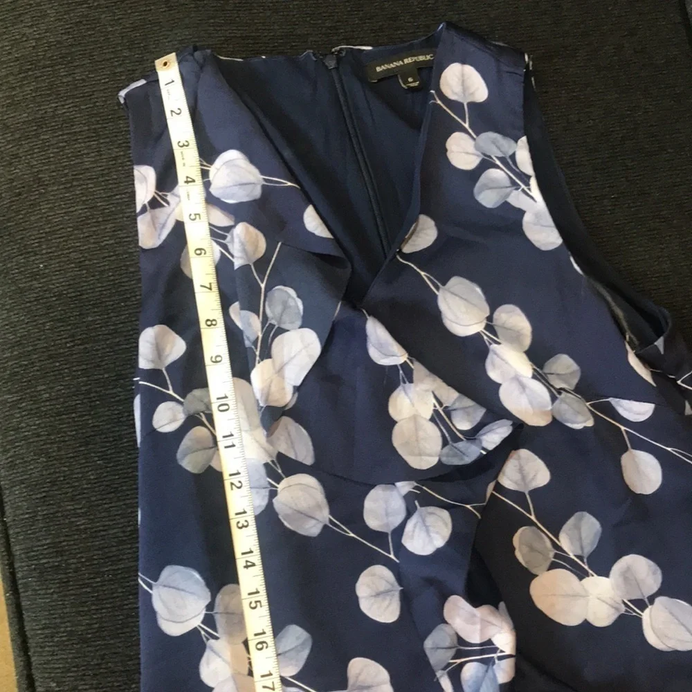 Banana Republic Floral High-Low Ruffle Front Sleeveless Dress-Size 6